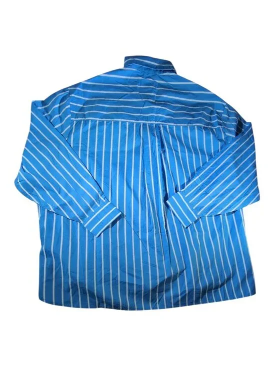 Aerie Good Day Button Day Shirt NWT Nautical Coastal Preppy 100% Cotton - Picture 5 of 11